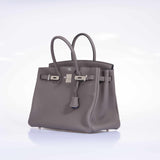 Hermes Birkin 35 HSS Etain With Blue Electric Togo Palladium Hardware
