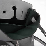 Hermes Birkin 35 HSS Gris Mouette & Vert Fonce Togo Palladium Hardware
