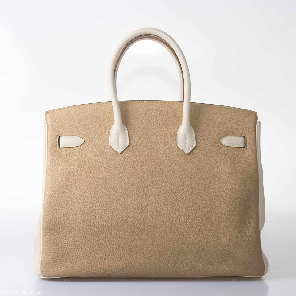 Hermes Birkin 35 HSS Trench & Gris Perle Togo Permabrass Hardware - 2017
