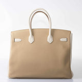 Hermes Birkin 35 HSS Trench & Gris Perle Togo Permabrass Hardware - 2017