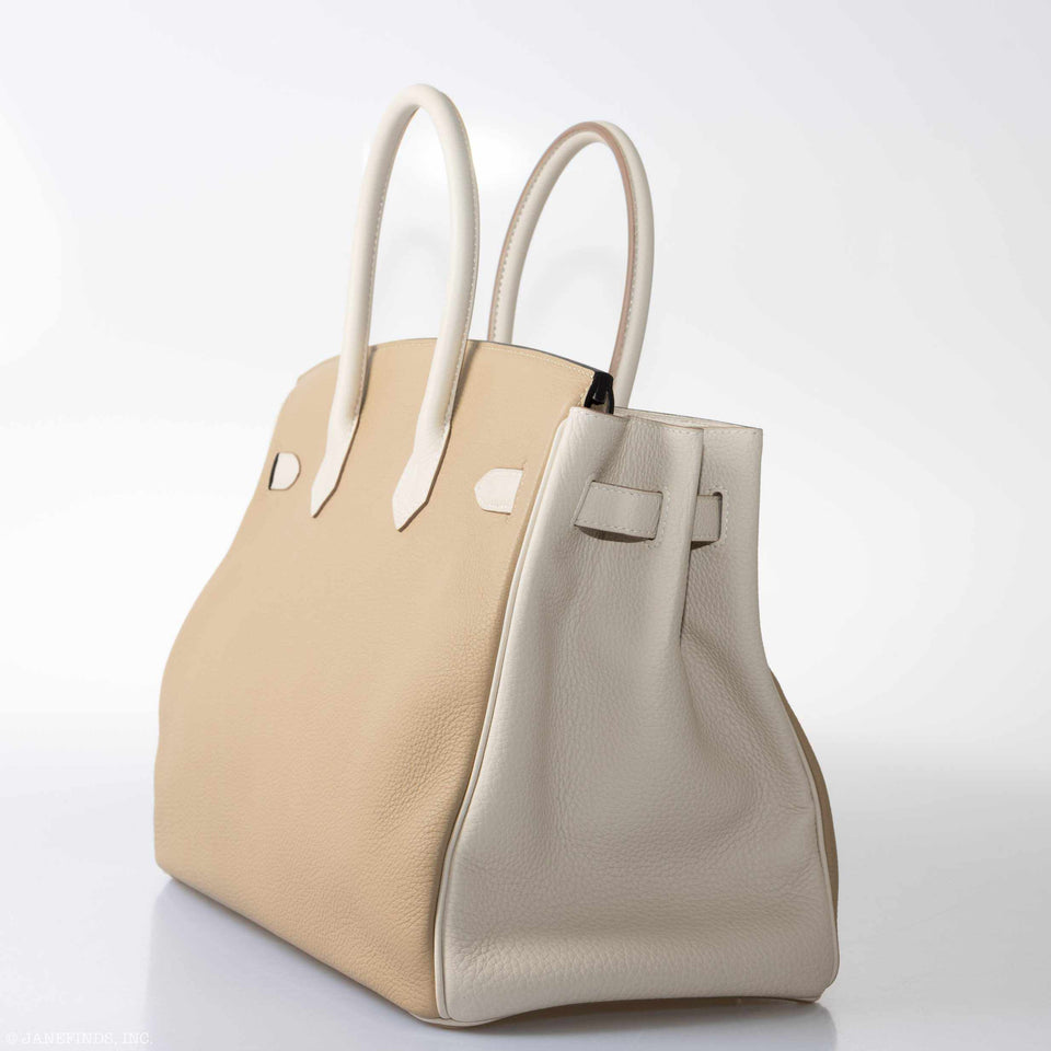 Hermes Birkin 35 HSS Trench & Gris Perle Togo Permabrass Hardware - 2017
