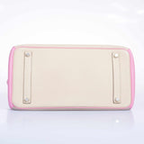 Hermes Birkin 35 HSS Tri-Color Gris T * Bubblegum * Trench Togo Palladium Hardware