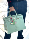 Hermes Birkin 35 HSS Vert D'Eau and Gris Perle Matte Alligator Palladium Hardware