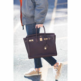 Hermes Birkin 35 Havane Fjord Special Stitching Gold Hardware