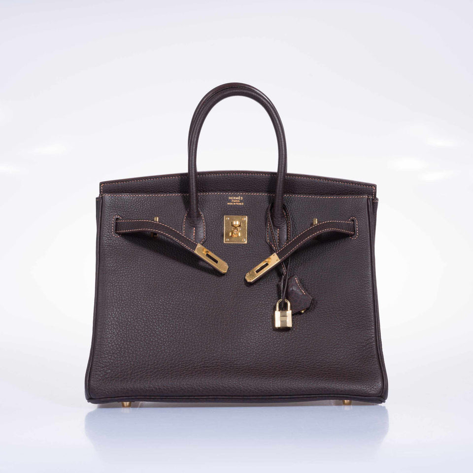 Hermes Birkin 35 Havane Fjord Special Stitching Gold Hardware