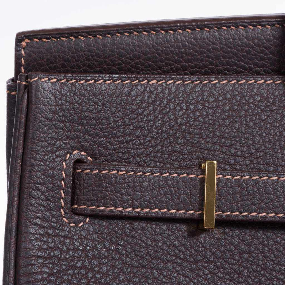 Hermes Birkin 35 Havane Fjord Special Stitching Gold Hardware
