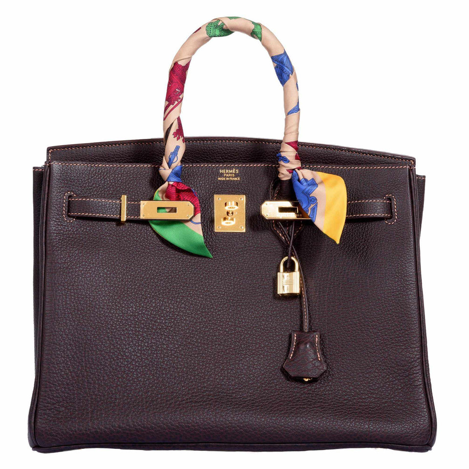 Hermes Birkin 35 Havane Fjord Special Stitching Gold Hardware