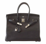 HermesBirkin 35 Jet Black Bag PHW
