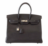 HermesBirkin 35 Jet Black Bag PHW