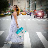 Hermes Birkin 35 Lagoon Swift And Toile Palladium Hardware