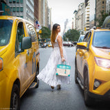 Hermes Birkin 35 Lagoon Swift And Toile Palladium Hardware
