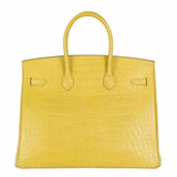 Hermes Birkin 35 Mimosa Matte Alligator Palladium