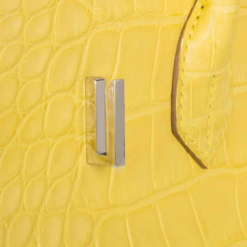 Hermes Birkin 35 Mimosa Matte Alligator Palladium