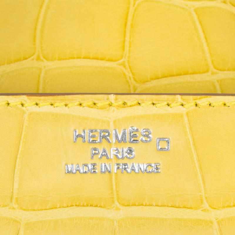 Hermes Birkin 35 Mimosa Matte Alligator Palladium