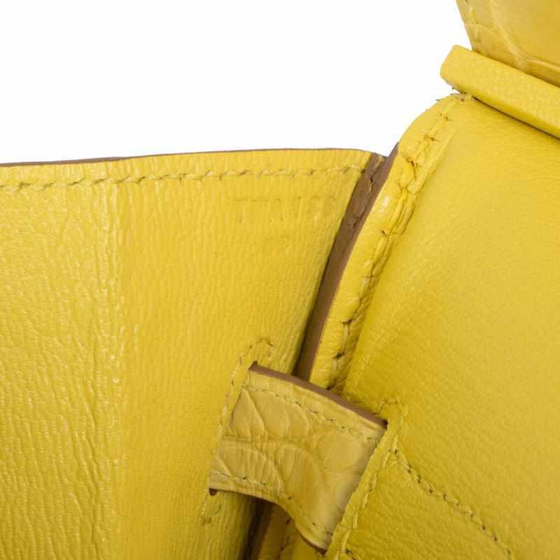 Hermes Birkin 35 Mimosa Matte Alligator Palladium