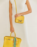 Hermes Birkin 35 Mimosa Matte Alligator Palladium Hardware