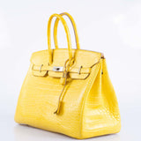 Hermes Birkin 35 Mimosa Matte Alligator Palladium Hardware