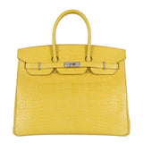 Hermes Birkin 35 Mimosa Matte Alligator Palladium