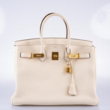Hermes Birkin 35 Nata Clemence with Gold Hardware