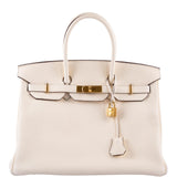 Hermes Birkin 35 Nata Clemence with Gold Hardware