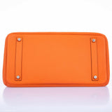 Hermes Birkin 35 Orange Clemence Palladium Hardware