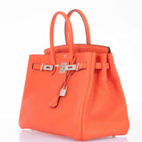 Hermes Birkin 35 Orange Poppy Clemence Palladium Hardware