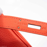 Hermes Birkin 35 Orange Poppy Clemence Palladium Hardware
