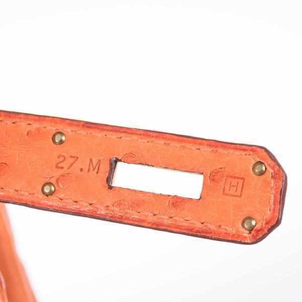 Hermes Birkin 35 Ostrich Orange Gold Hardware