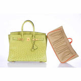 Hermes Birkin 35 Ostrich Vert Anis Gold Hardware
