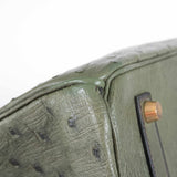 Hermes Birkin 35 Ostrich Vert Veronese Gold Hardware