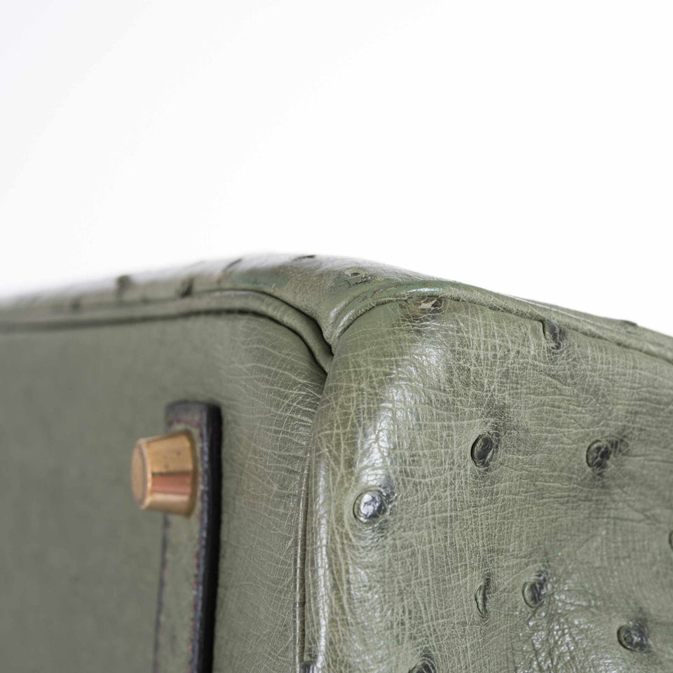 Hermes Birkin 35 Ostrich Vert Veronese Gold Hardware