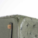 Hermes Birkin 35 Ostrich Vert Veronese Gold Hardware