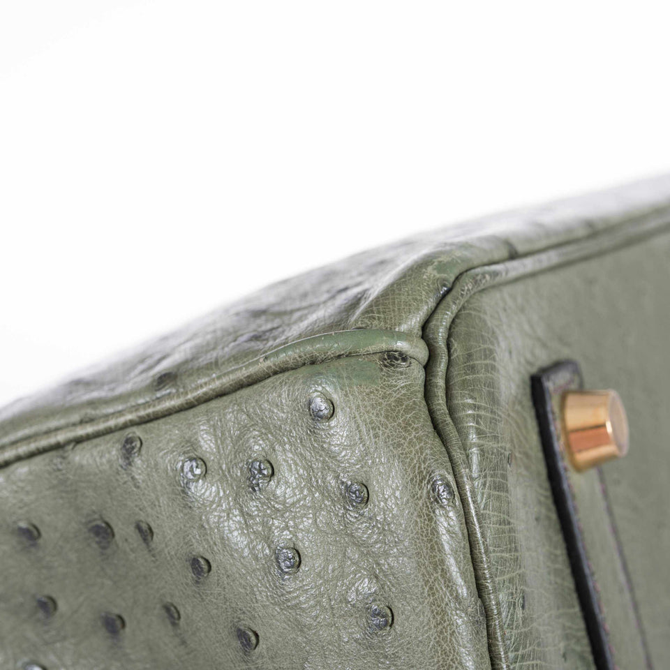 Hermes Birkin 35 Ostrich Vert Veronese Gold Hardware