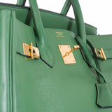 Hermes Birkin 35 Pelouse Green Courchevel Gold Hardware