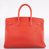 Hermes Birkin 35 Rose Jaipur Epsom Palladium Hardware - 2015, T