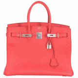 Hermes Birkin 35 Rose Jaipur Epsom Palladium Hardware