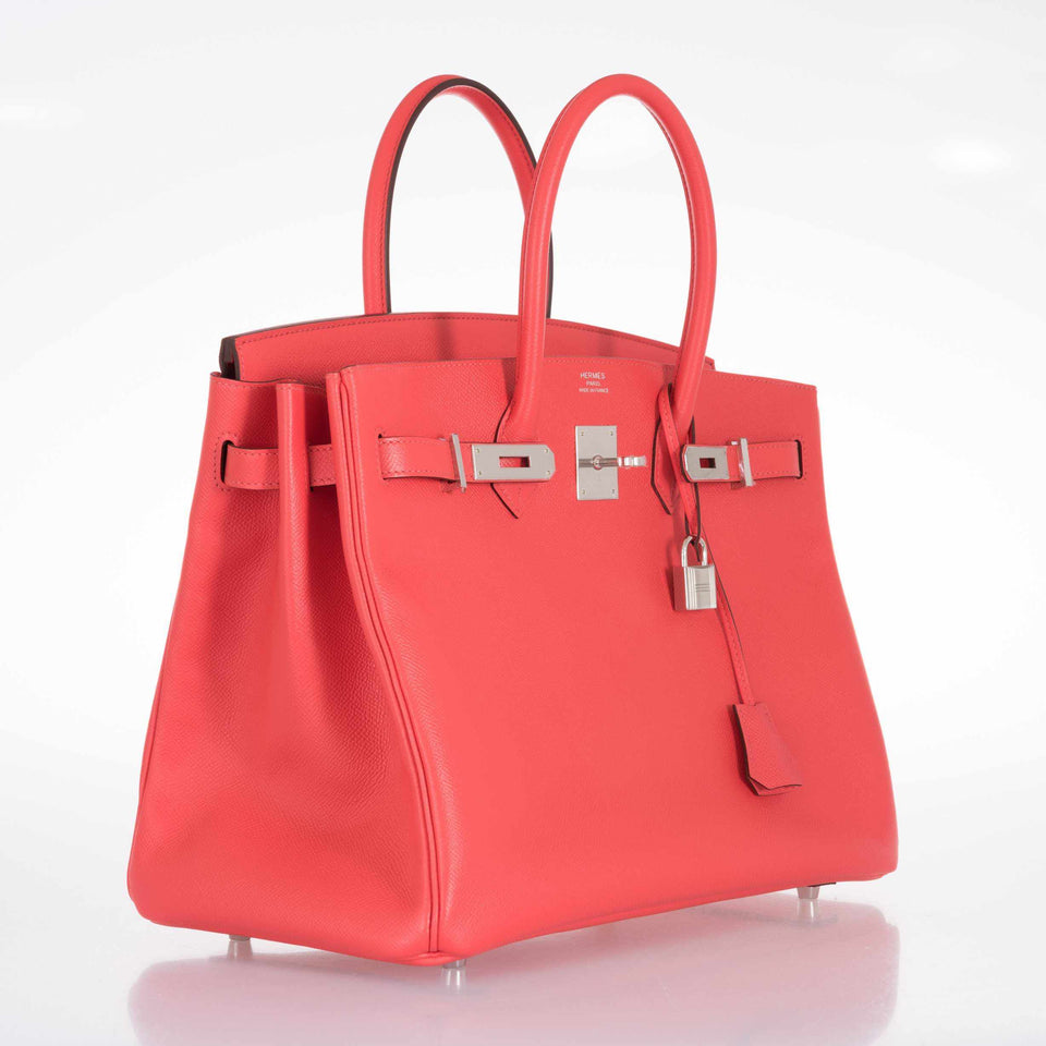 Hermes Birkin 35 Rose Jaipur Epsom Palladium Hardware