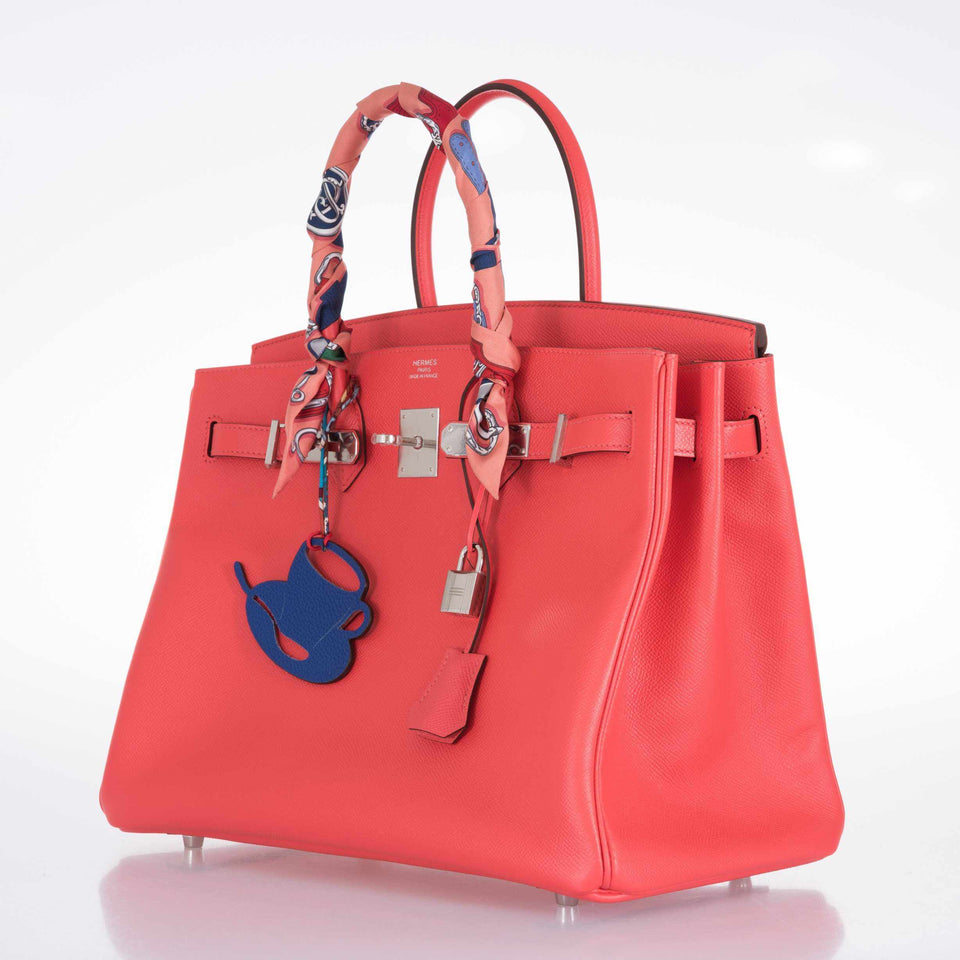 Hermes Birkin 35 Rose Jaipur Epsom Palladium Hardware