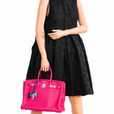 Hermes Birkin 35 Rose Tyrien Chevre Palladium Hardware - Extra Pocket