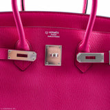 Hermes Birkin 35 Rose Tyrien Chevre Palladium Hardware - Extra Pocket