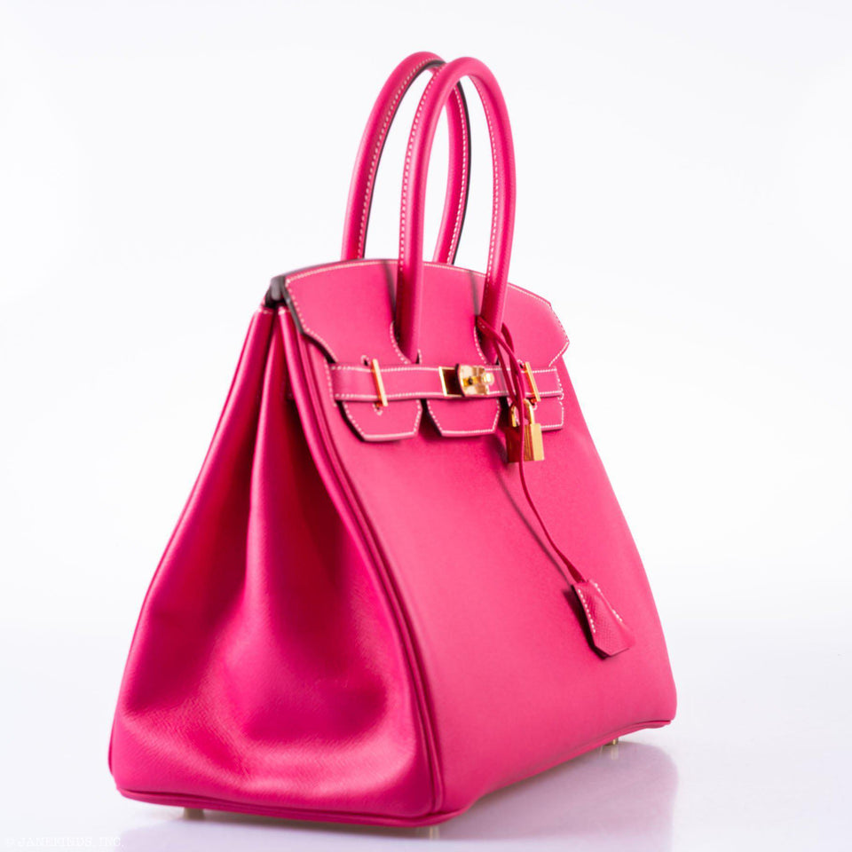 Hermes Birkin 35 Rose Tyrien Epsom Gold Hardware
