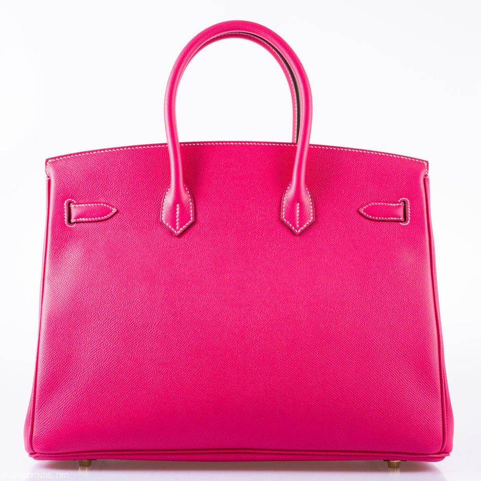 Hermes Birkin 35 Rose Tyrien Epsom Gold Hardware