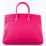 Hermes Birkin 35 Rose Tyrien Epsom Gold Hardware