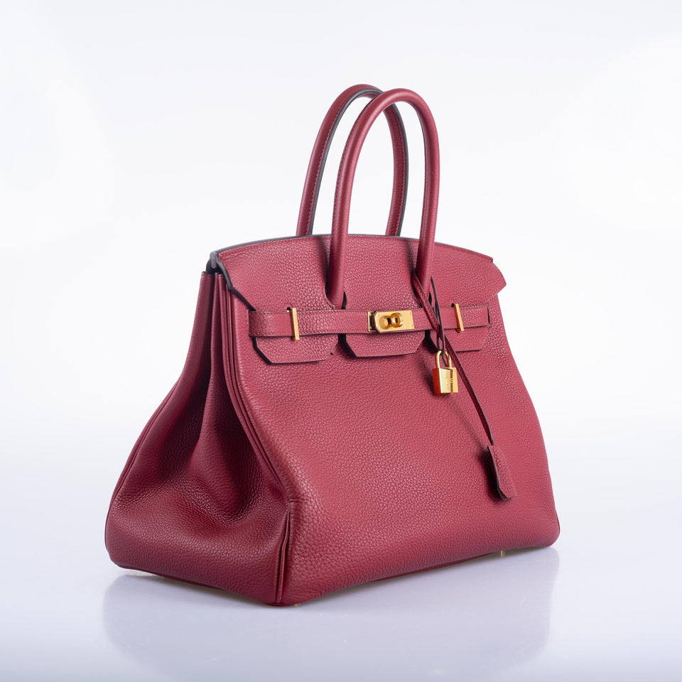 Hermes Birkin 35 Rouge Grenat Togo Gold Hardware