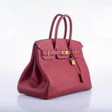 Hermes Birkin 35 Rouge Grenat Togo Gold Hardware