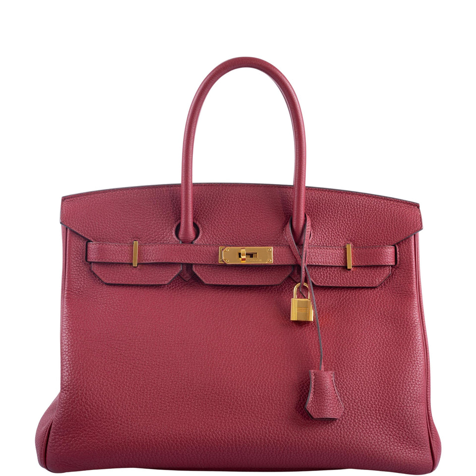 Hermes Birkin 35 Rouge Grenat Togo Gold Hardware