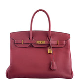 Hermes Birkin 35 Rouge Grenat Togo Gold Hardware