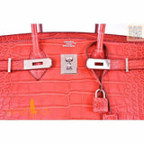 Hermes Birkin 35 Rouge Indian Matte Alligator Palladium Hardware