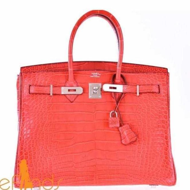 Hermes Birkin 35 Rouge Indian Matte Alligator Palladium Hardware