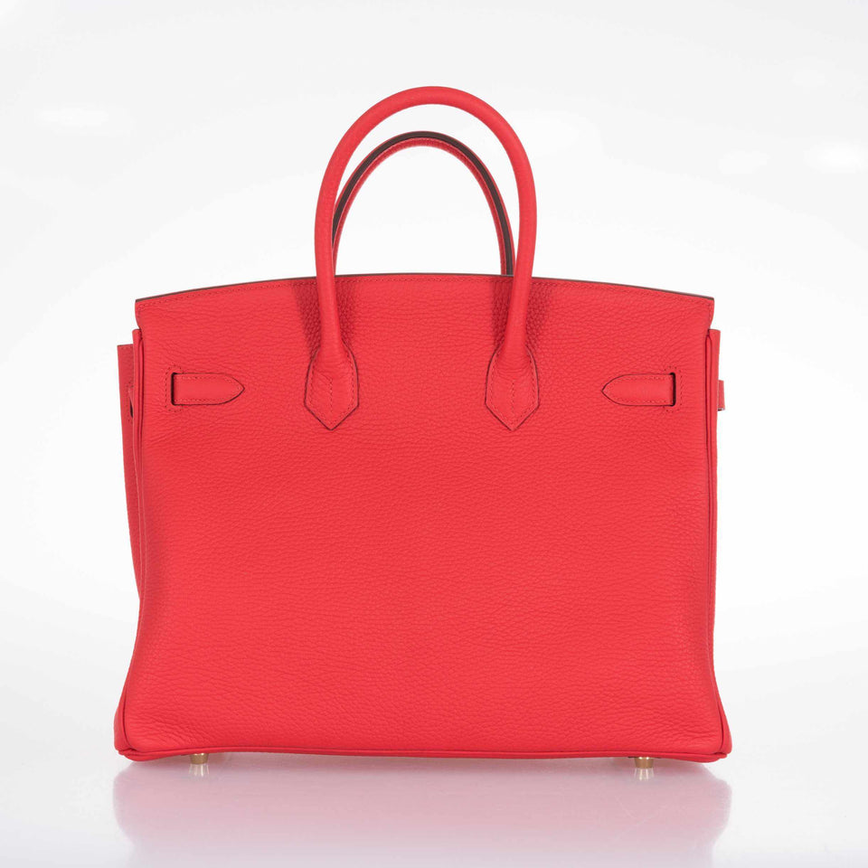 Hermes Birkin 35 Rouge Tomate Clemence Gold Hardware